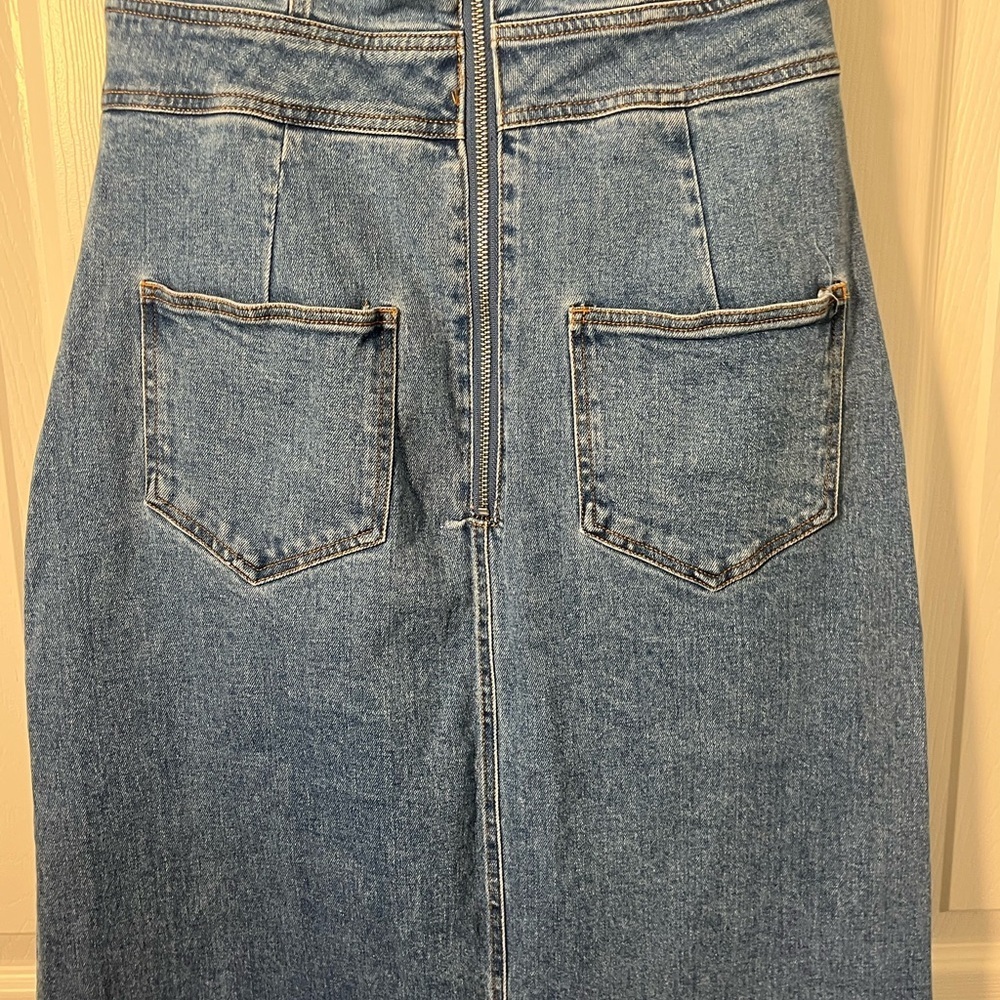 VICI Olivia Strapless Denim Dress Size M EUC - Picture 8 of 12
